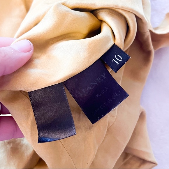 HANEY Designer 100% Silk Yellow Lilly Mini Dress - Picture 6 of 13